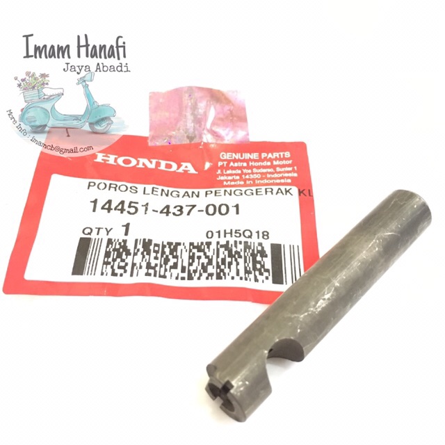 Shaft Rocker Arm 14451 437 001 Pen / As Templar Piano Pelatuk Klep CB GL Megapro MP Tiger AHM Ori Ti