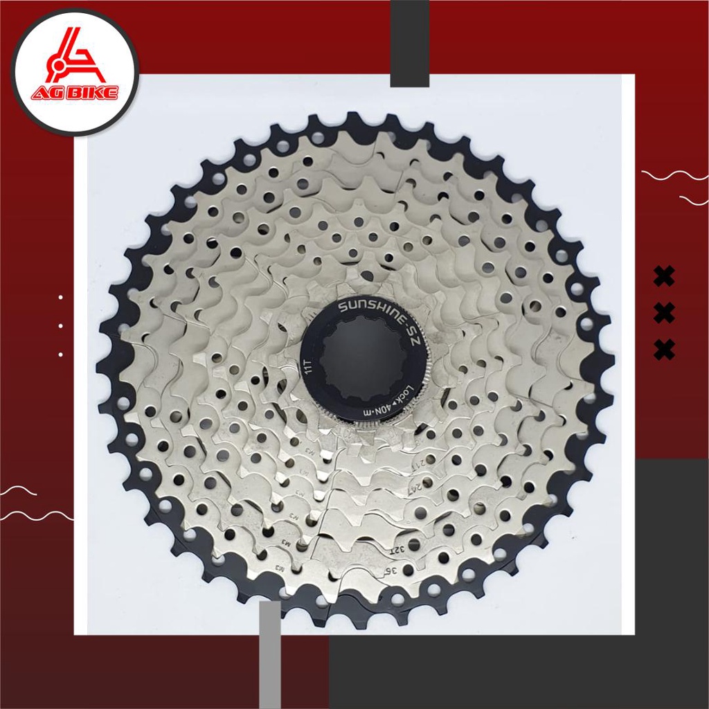 Sprocket Sunshine 10 Speed 10Speed 11 - 40T Sproket 40T Untuk Sepeda Lipat Seli Roadbike MTB Not Shimano