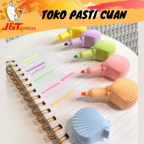 

stabilo kerang susun warna warni penanda pengingat bisa COD import