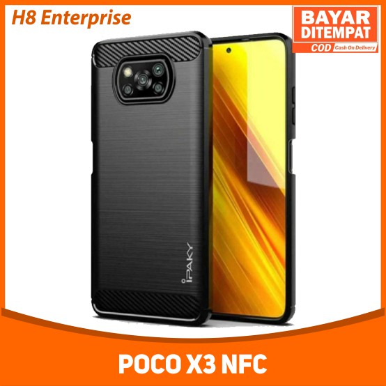 Casing Softcase Xiaomi Poco X3 NFC / Poco X3 Pro IPAKY Carbon Fiber Matte Softcase