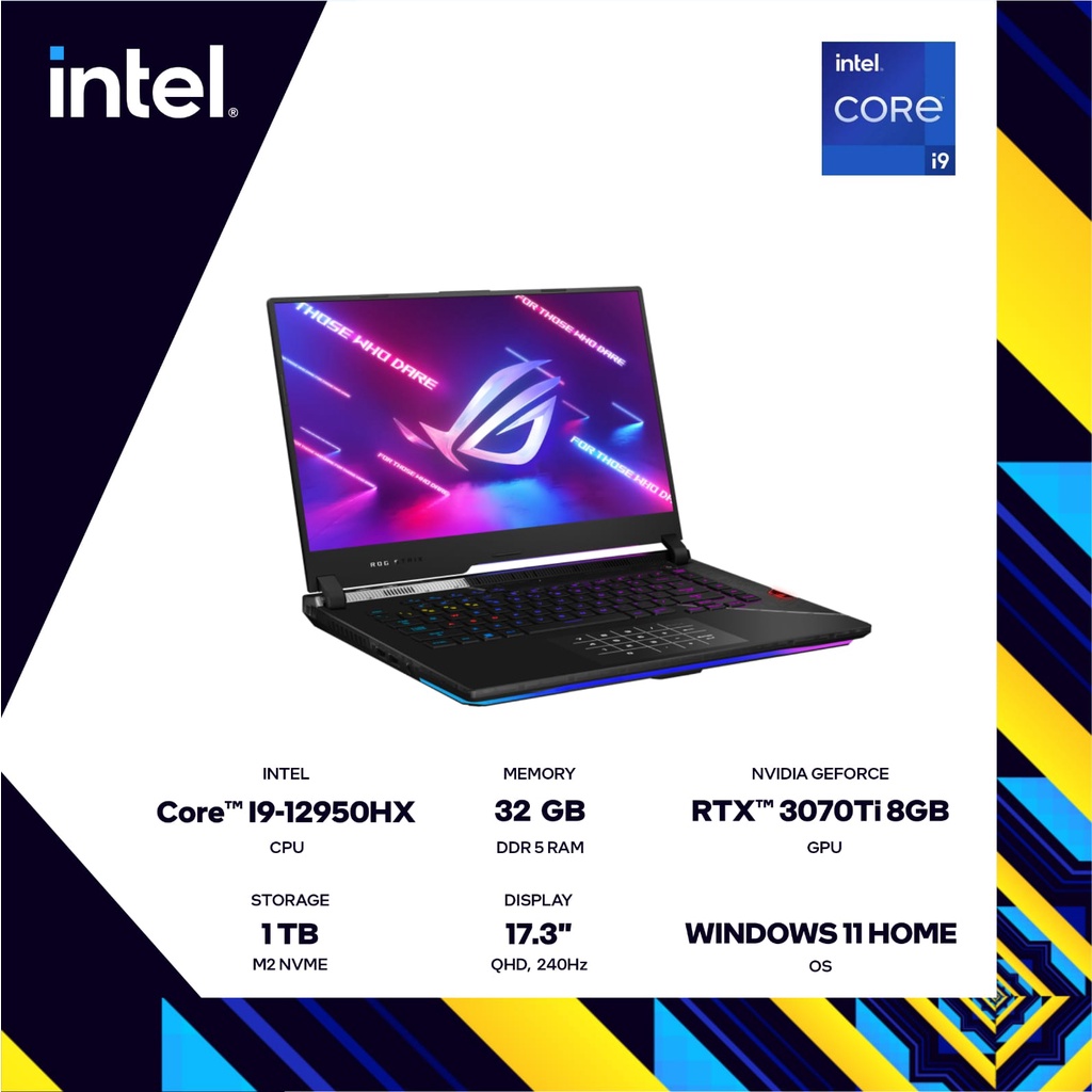 ASUS ROG STRIX SCAR 17 SE G733CW i9-12950HX RTX3070Ti 32GB 1TB QHD W11