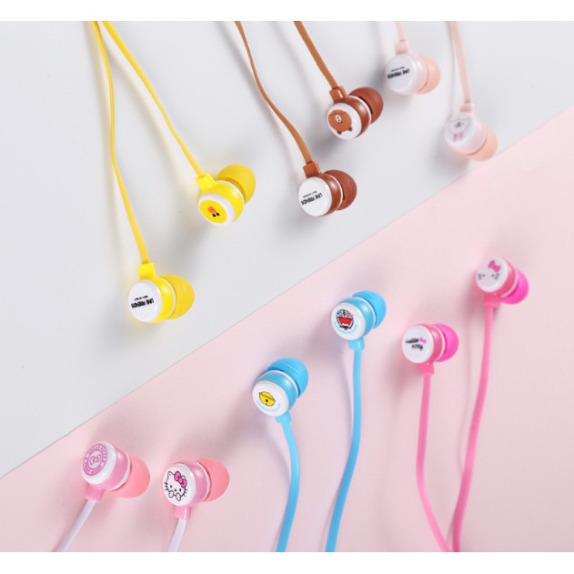 [XY-02] / [XY-04] Headset Earphone Motif Kartun Karakter Line Kitty Doraemon / Wadah Earphone Lucu