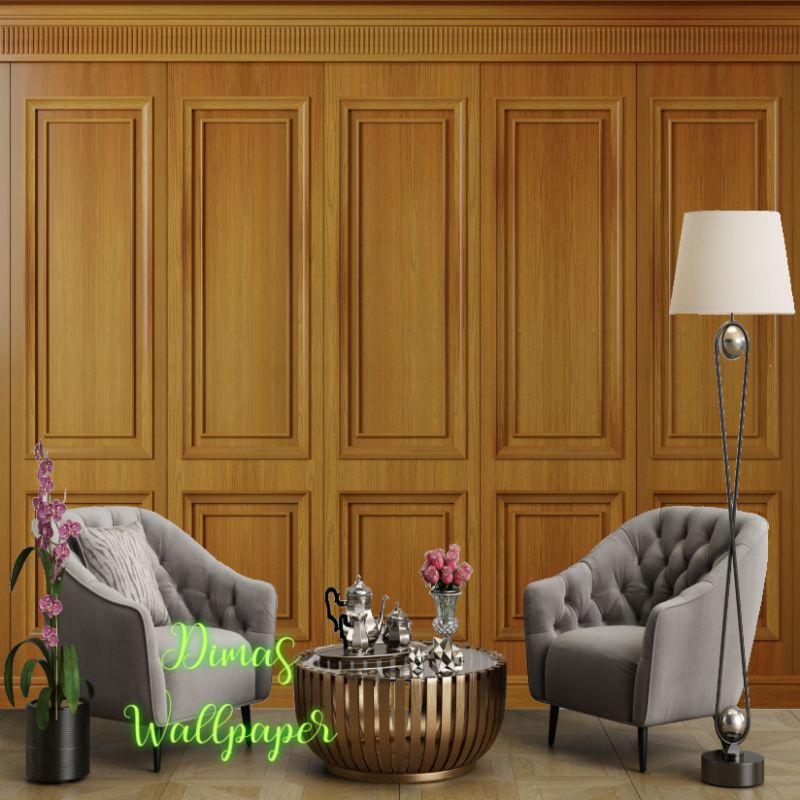 Wallpaper 3D Custom Motif Wainscoting Panelling Moulding Katalog 2