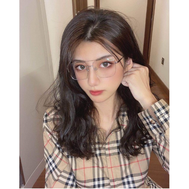 ❤️GTB❤️ R176 Kacamata Korean Design Square Besi Frame Eyeglasses kacamata Persegi retro Wanita/Pria