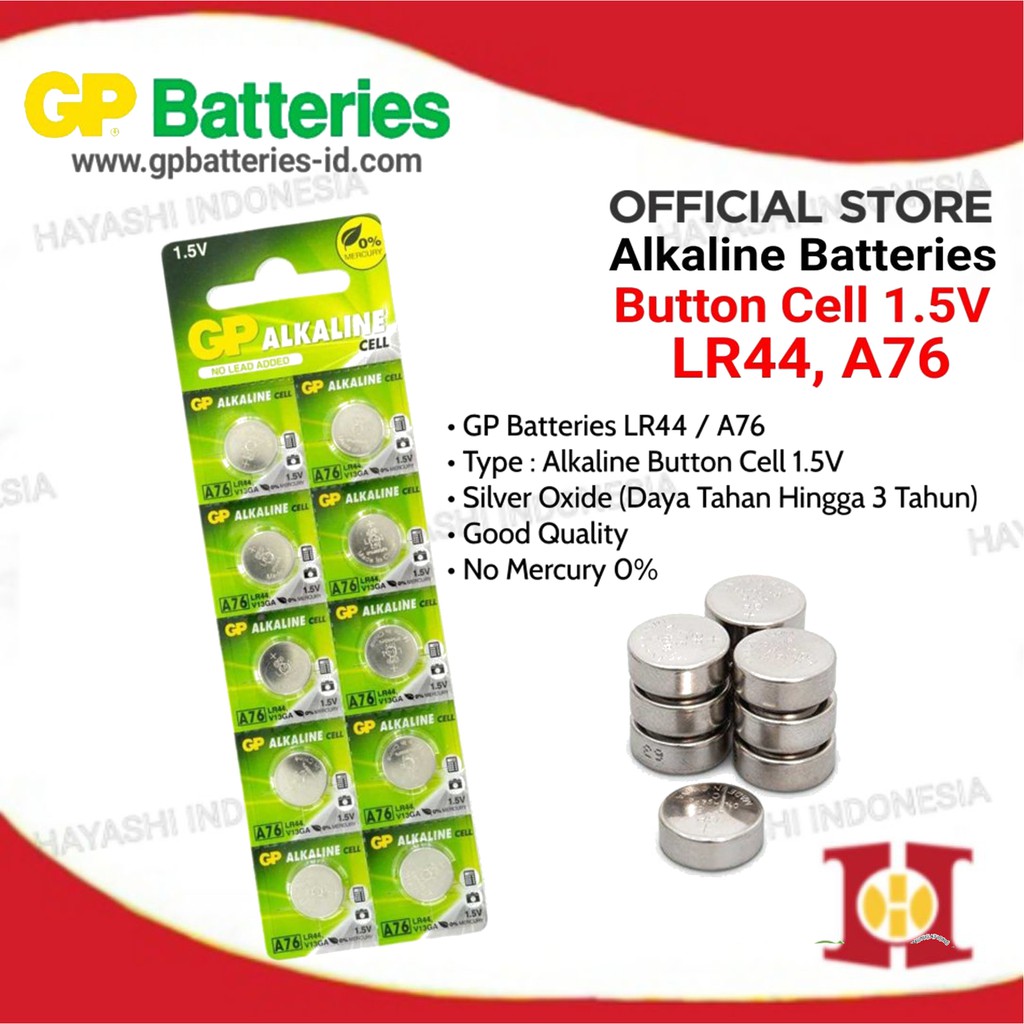 GP BATERAI ALKALIN A76-10pcs