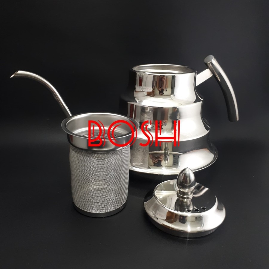 ZHUJIE 1802 - Teko Kopi Leher Angsa Stainless 1,2 Liter