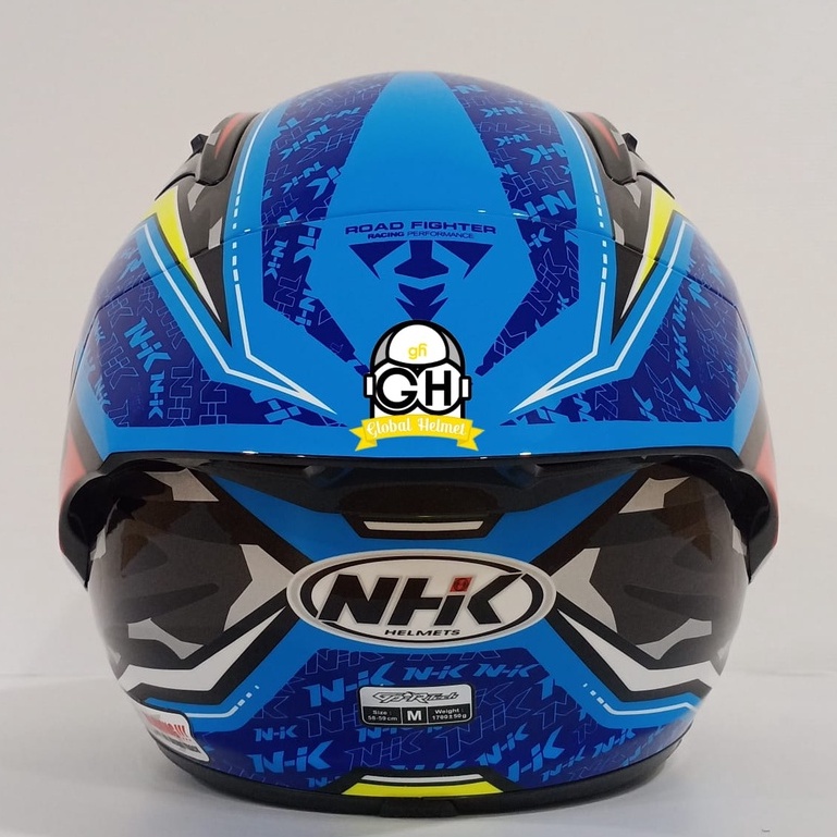 HELM NHK GP R TECH STREET R45 BLACK BLUE GLOSSY