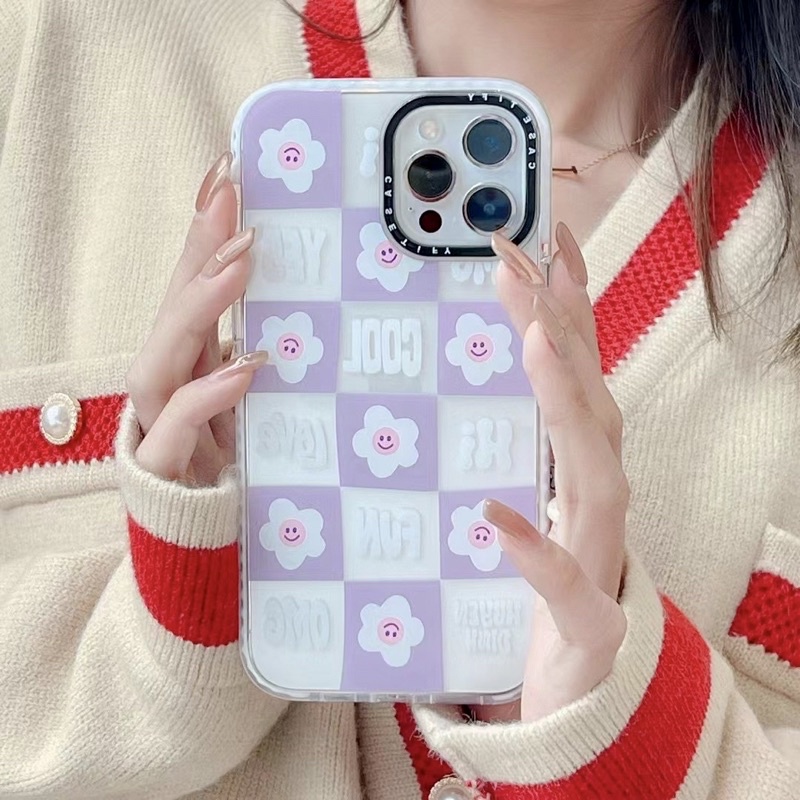 iPhone X Xs Xr XsMAX 11 11Pro Max 12 12 Pro 12 Pro Max 13 13 Pro 13 Pro Max Casetify Case Antiknock Flowery Lilac Fun Casing