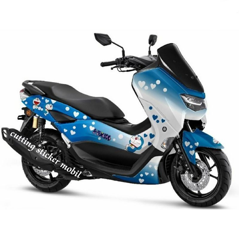 DECAL sticker full body motor NMAX NEW motif Doraemon biru putih terbaru