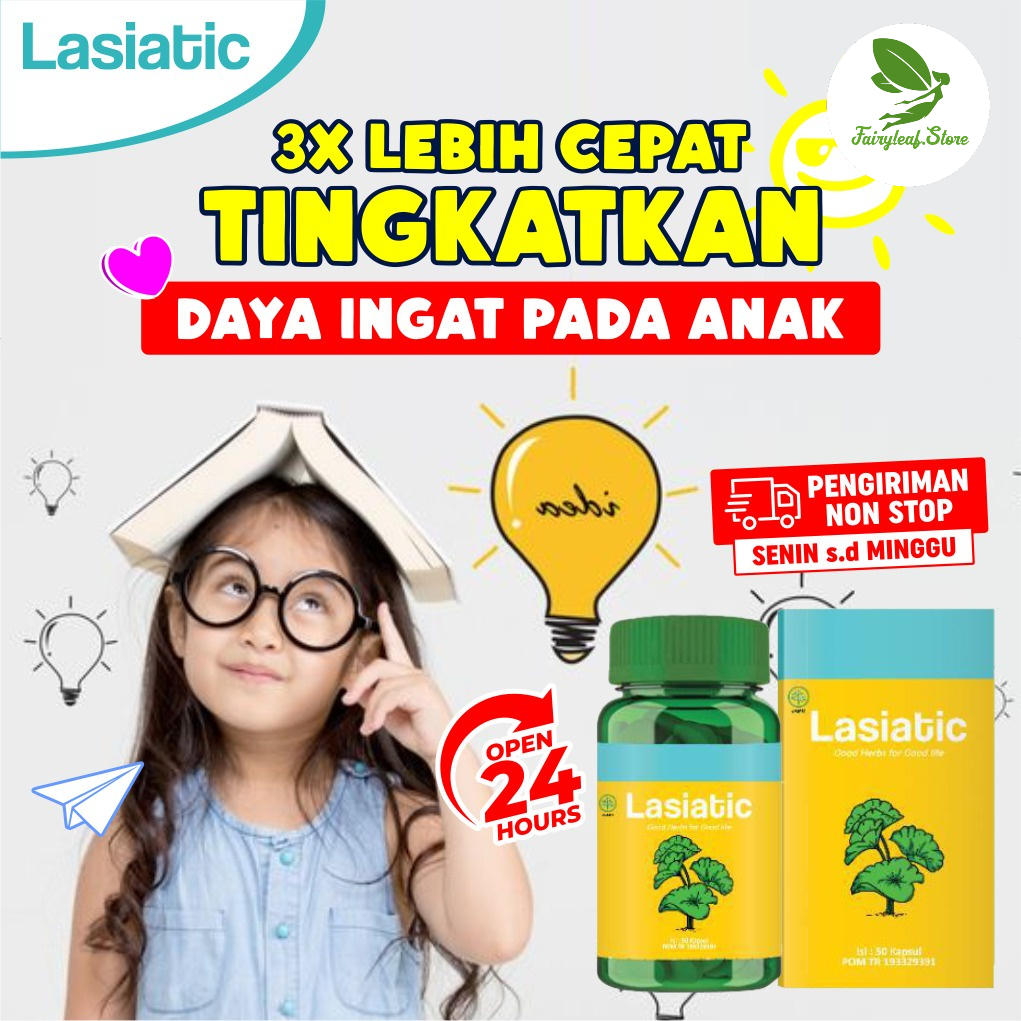 Vitamin Otak LASIATIC - Herbal Daya Ingat Otak Meningkatkan Konsentrasi Belajar &amp; Kecerdasan Anak