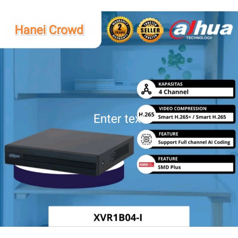 DVR XVR Kamera CCTV Dahua Cooper 4CH 1B04 H265+ 5in1