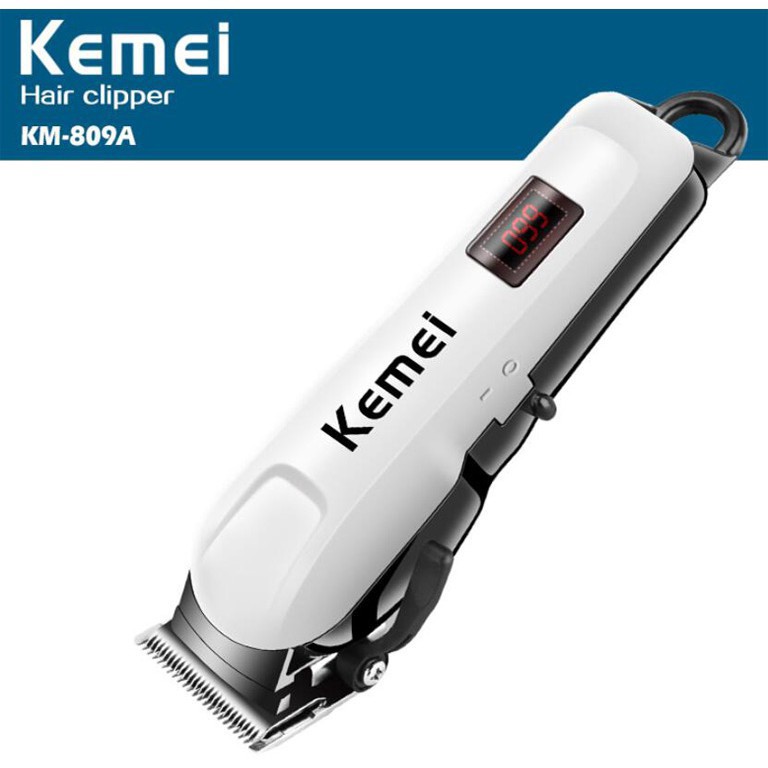 NEW Alat Cukur Rambut Rechargeable Digital Hair Clipper Kemei KM-809 A