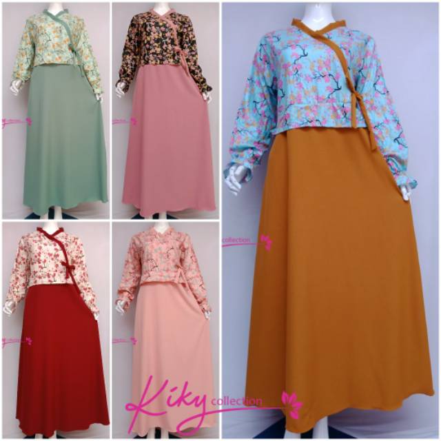 Gamis Katun Jepang Premium Ori Cantik Murah Model Kimono size M L XL