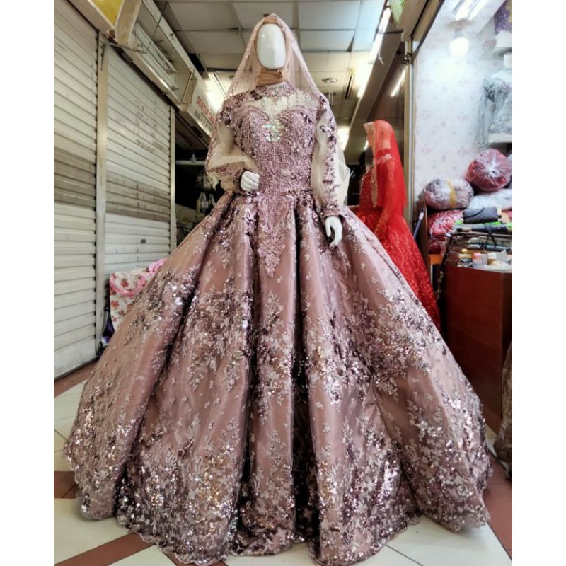 GAUN  BARBIE BEREKOR MODERN /GAUN PENGANTIN /GAUN