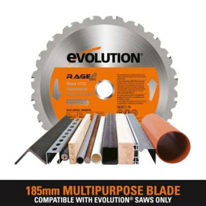 Evolution Rage Multipurpose Saw Blade 185Mm - Mata Pisau Mesin Potong