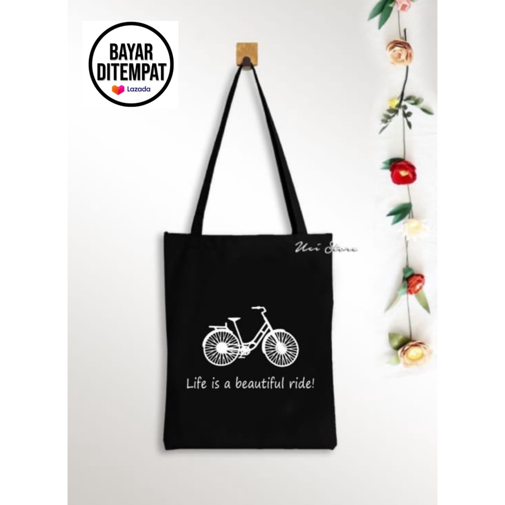 ( PAKAi RESLETING) tote bag sepeda lama varian warna [Toko UCI]