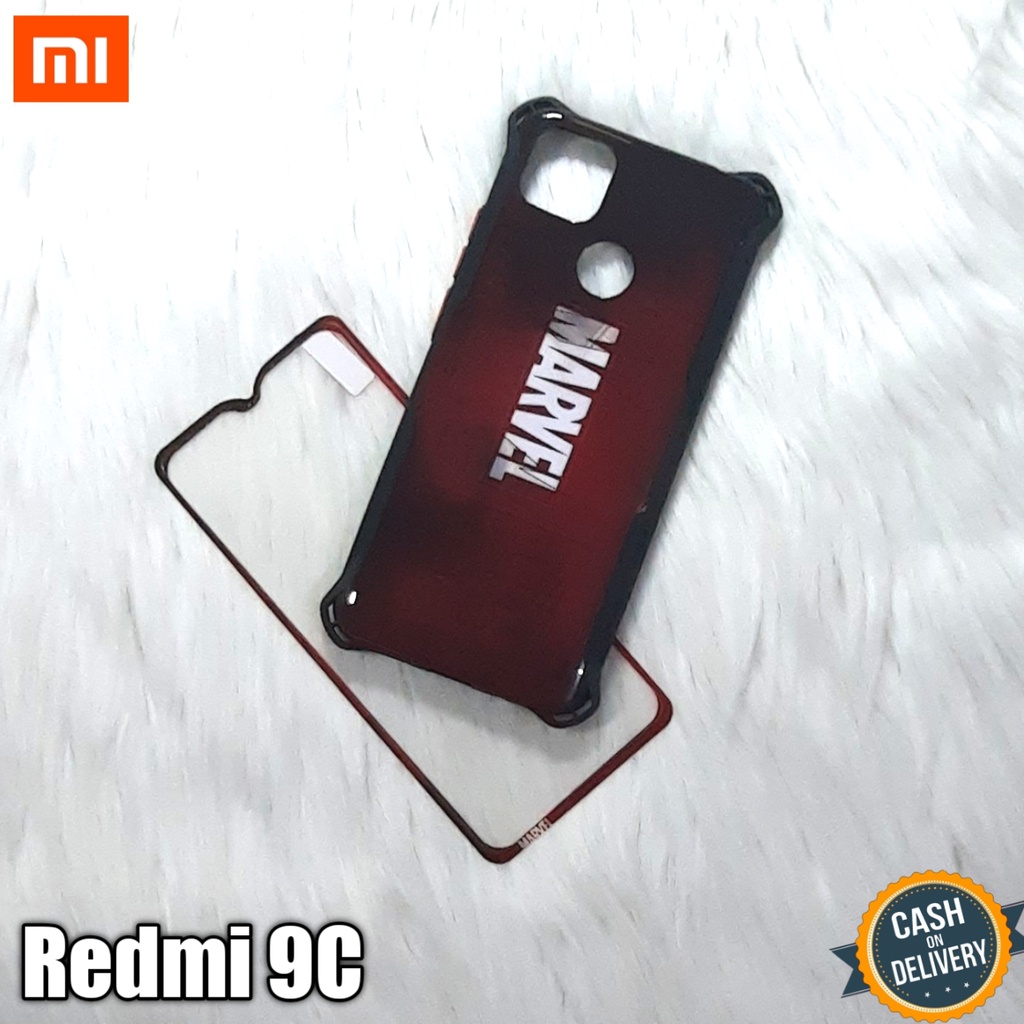 Softcase 360 Avenger + Tempered Glass For Xiaomi Redmi 9C