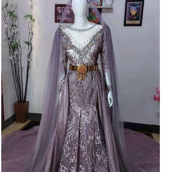 Slayer Sayap  pengantin pundak juntai mutiara  /#fashiongaunpengantin #gaunpengantin #veilpengantin