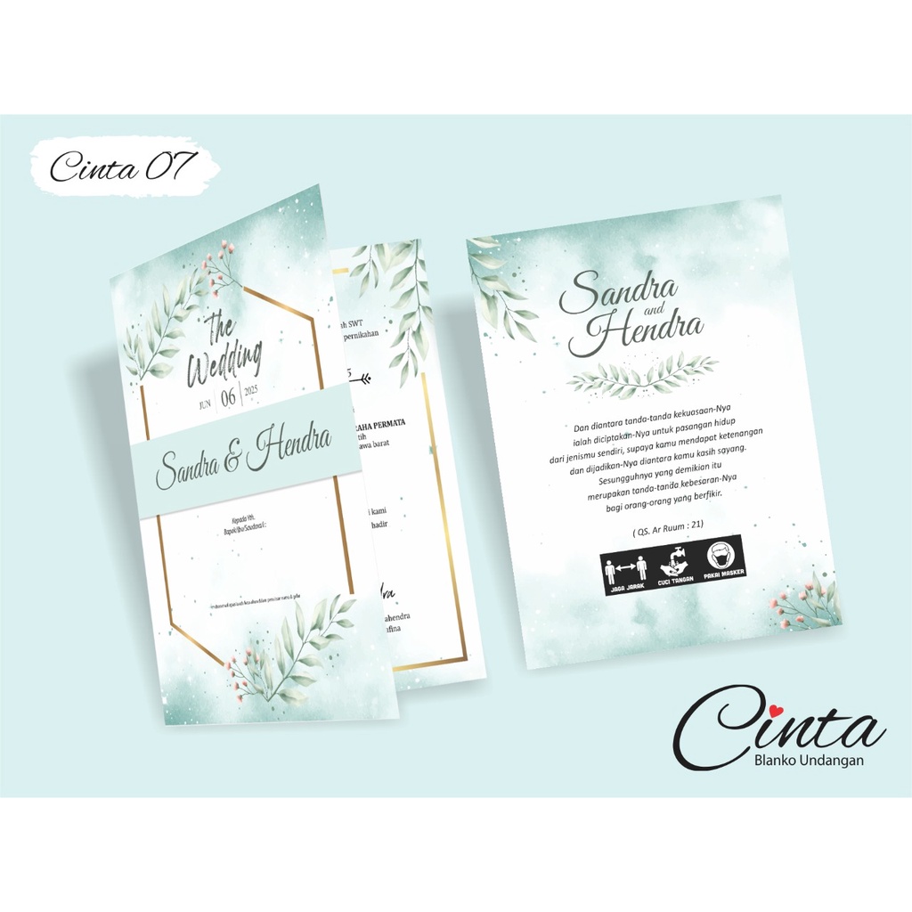 Cinta 07 Undangan Pernikahan Murah