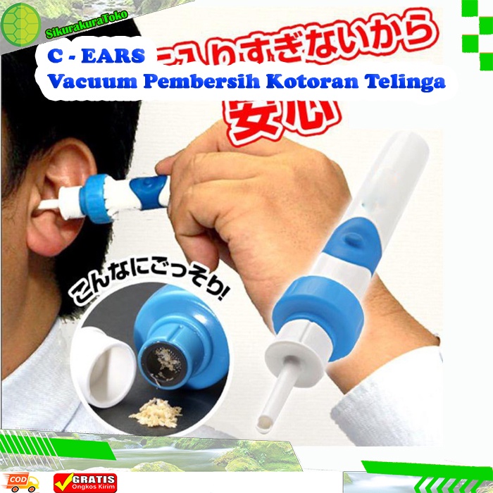 Pembersih Kotoran Telinga Vacum Elektrik Pembersih Telinga Korek Kuping Cotton Bud Ear Vacuum Cleaner Removal Karet Lembut Gulung Putar