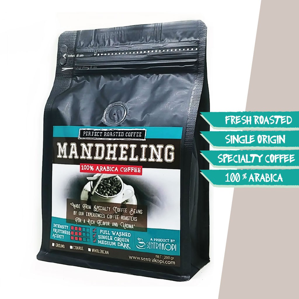 

Mandheling Arabica 200 Gram - Kopi BUBUK / BIJI Arabika - Premium Coffee