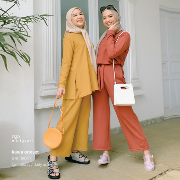 one set wanita rayon polos