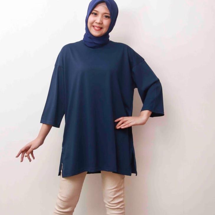 Harga Bersahabat.. Kaos Oversize Polos / Kaos Oversize Hijab/ Kaos Oversize Wanita / Atasan Oversize