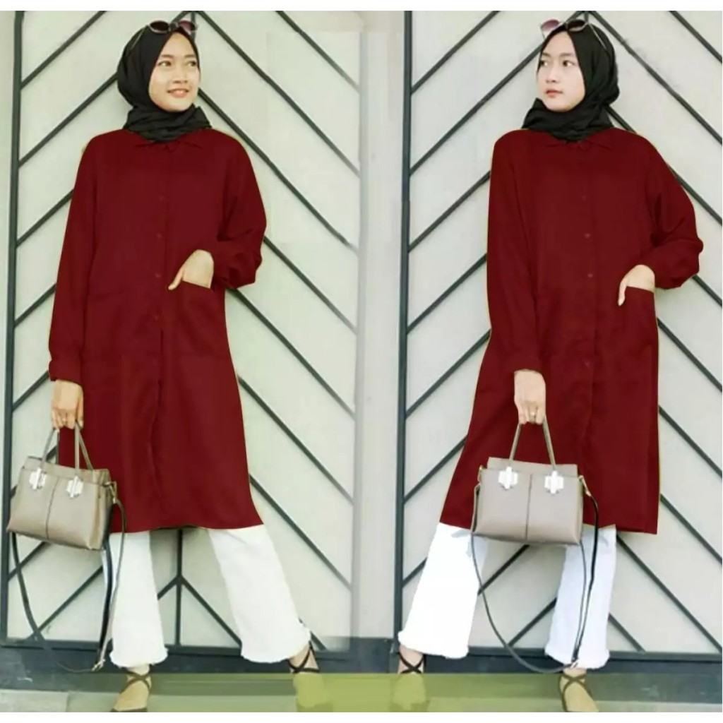 ((BISA COD)) TUNIK WANITA ANISA / TUNIK MUSLIM / GAMIS / TERBARU/TUNIK MURAH