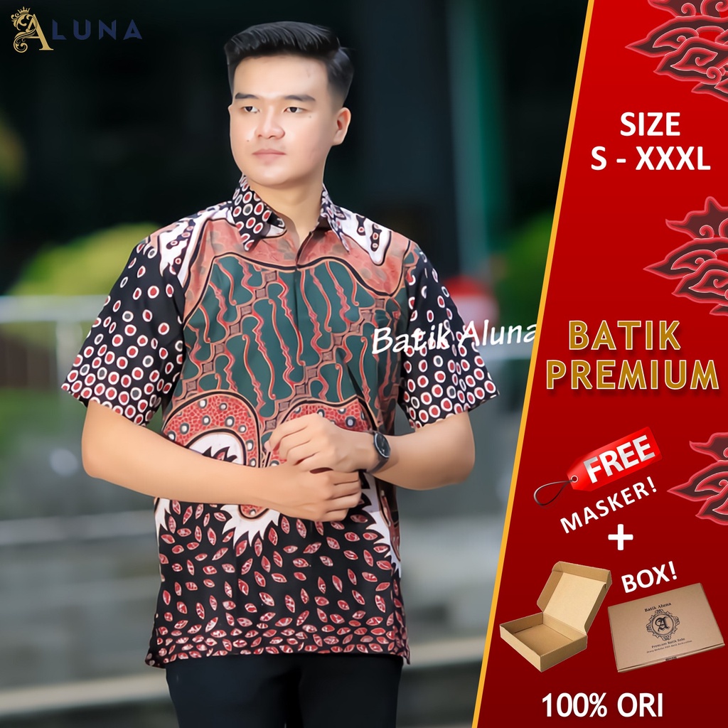 TERBARU BAJU KEMEJA BATIK PRIA LENGAN PENDEK LAPIS FURING ASLI SOLO SRAGENAN PREMIUM REGULAR FIT MODERN PD 027