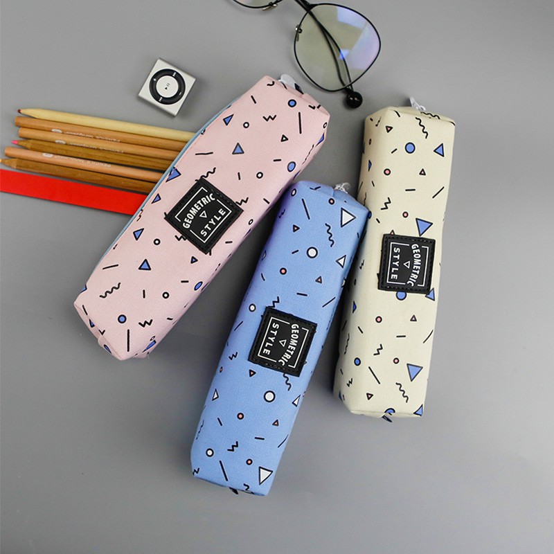 

Geometric Style Canvas Pencil Case (Tempat Pensil)