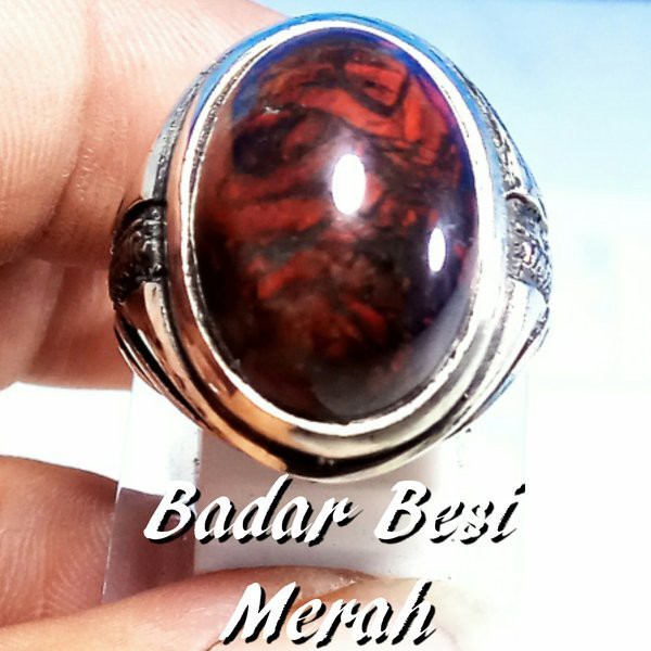 CINCIN BATU AKIK NATURAL BADAR BESI MERAH CABAI KEBUMEN NEMPEL MAGNET TERMURAH
