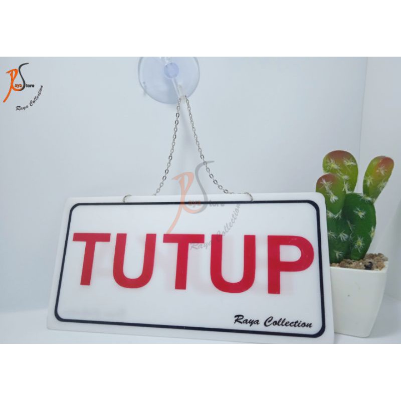 TULISAN ACRYLIC BUKA TUTUP MURAH