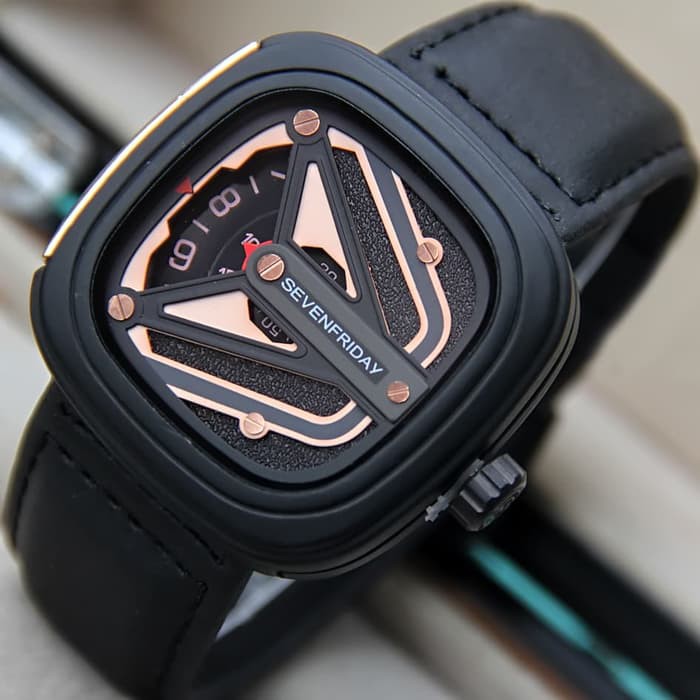 TERLARIS JAM TANGAN SEVENFRIDAY M2 KULIT HITAM