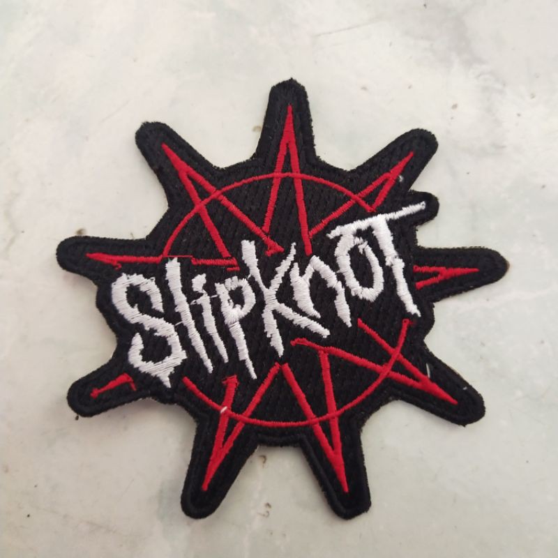 emblem patch bordir slipknot logo