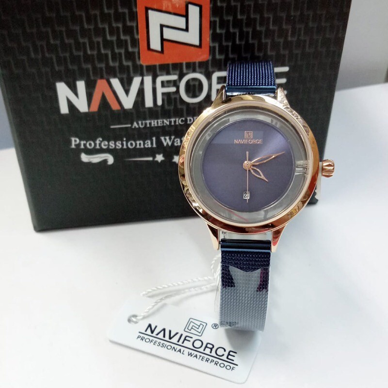 Jam tangan Naviforce 5014 Tali Pasir Original Wanita