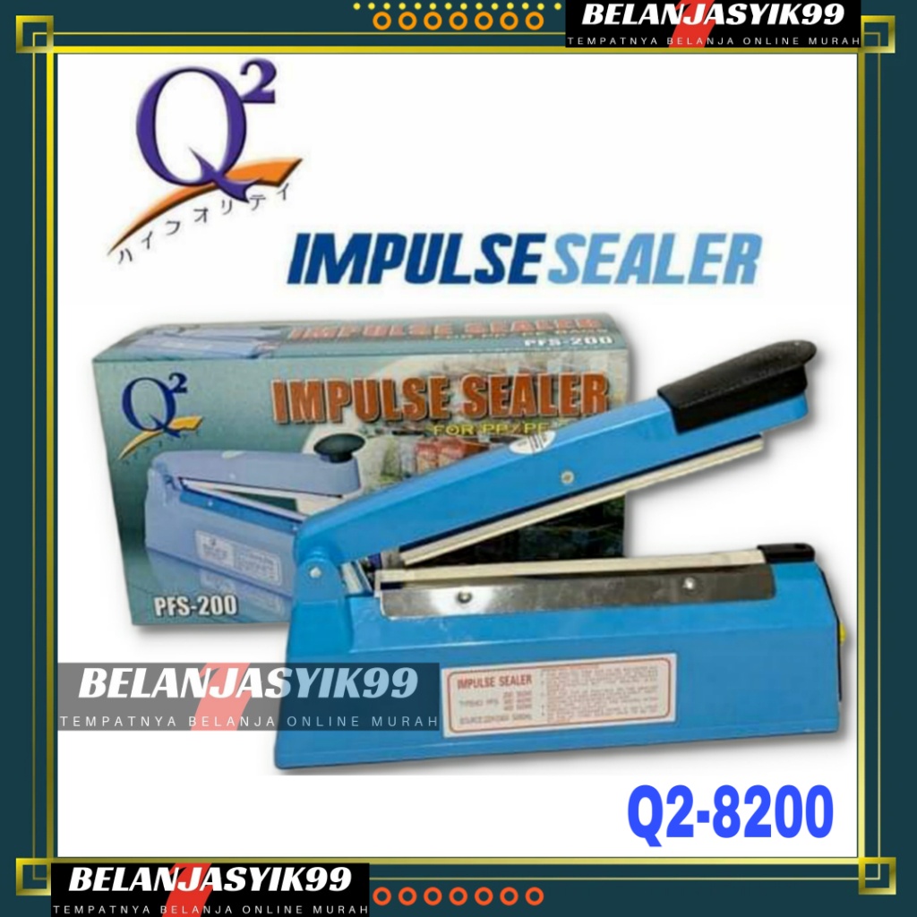 IMPULSE SEALER Q2 20CM / ALAT PRESS PLASTIK 20CM / ALAT PRESS PFS 200 / IMPULSE SEALER Q2-8200 / Q2 8200