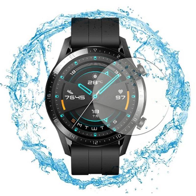 Untuk Huawei Magic 2watch 3 Pro 46mm Carbon Fiber Back film Sticker Penutup Pelindung Layar Kaca Untuk Huawei GT2 GT3 Pro 46mm Curved black edge film