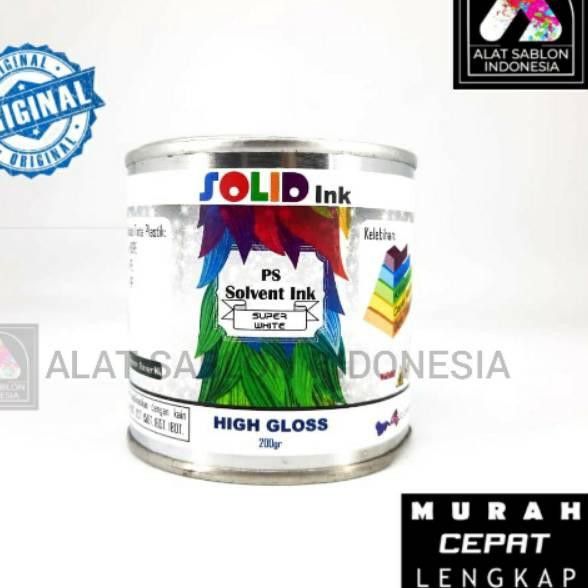 

GROSIR TINTA SABLON PLASTIK 200GR PUTIH WHITE HDPE PE PP SOLVENT BASED