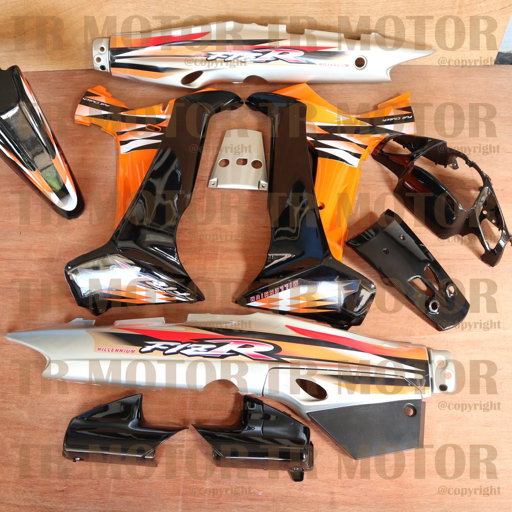 Cover Body Fizr F1zr Millenium Orange Gold Hitam Full Set Halus Cover Bodi Yamaha Fiz r