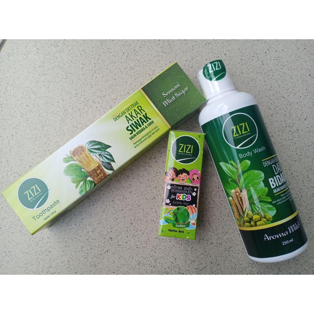 Bundling Zizi Sabun Mandi Cair, Pasta Gigi, dan Minyak Angin Aromatherapy