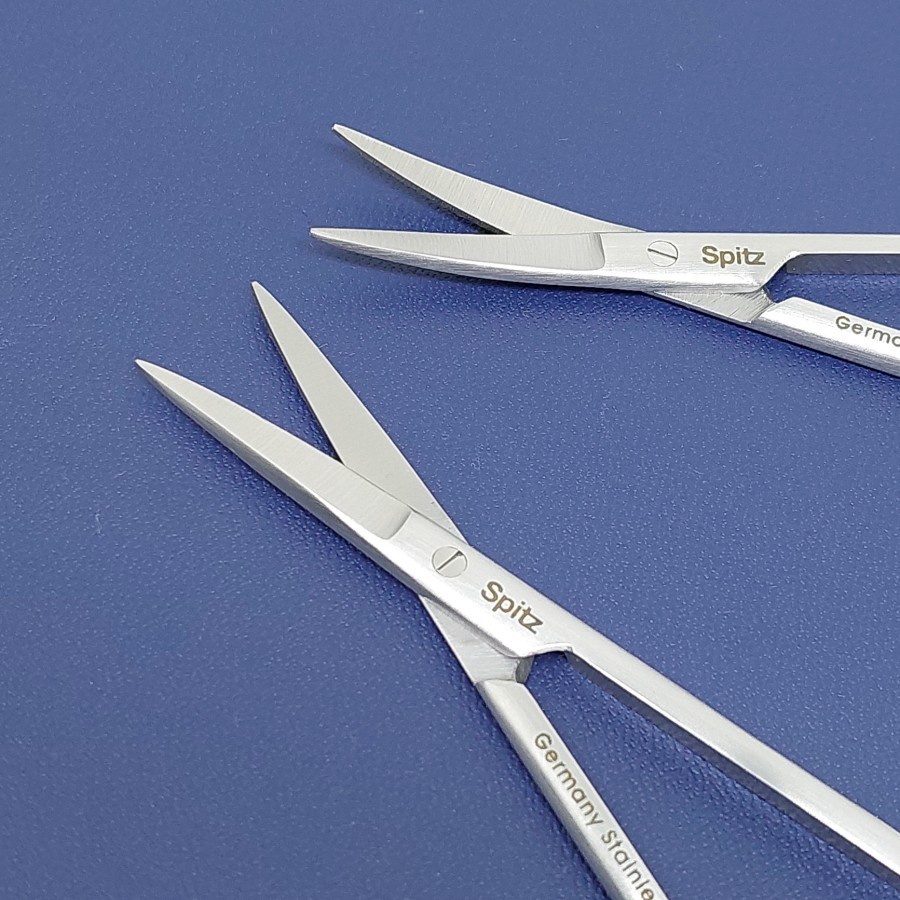 TERMURAH Alat Medis Alkes Gunting Iris Scissors 12,5 cmSpitzGunting MedisGunting OperasiGunting