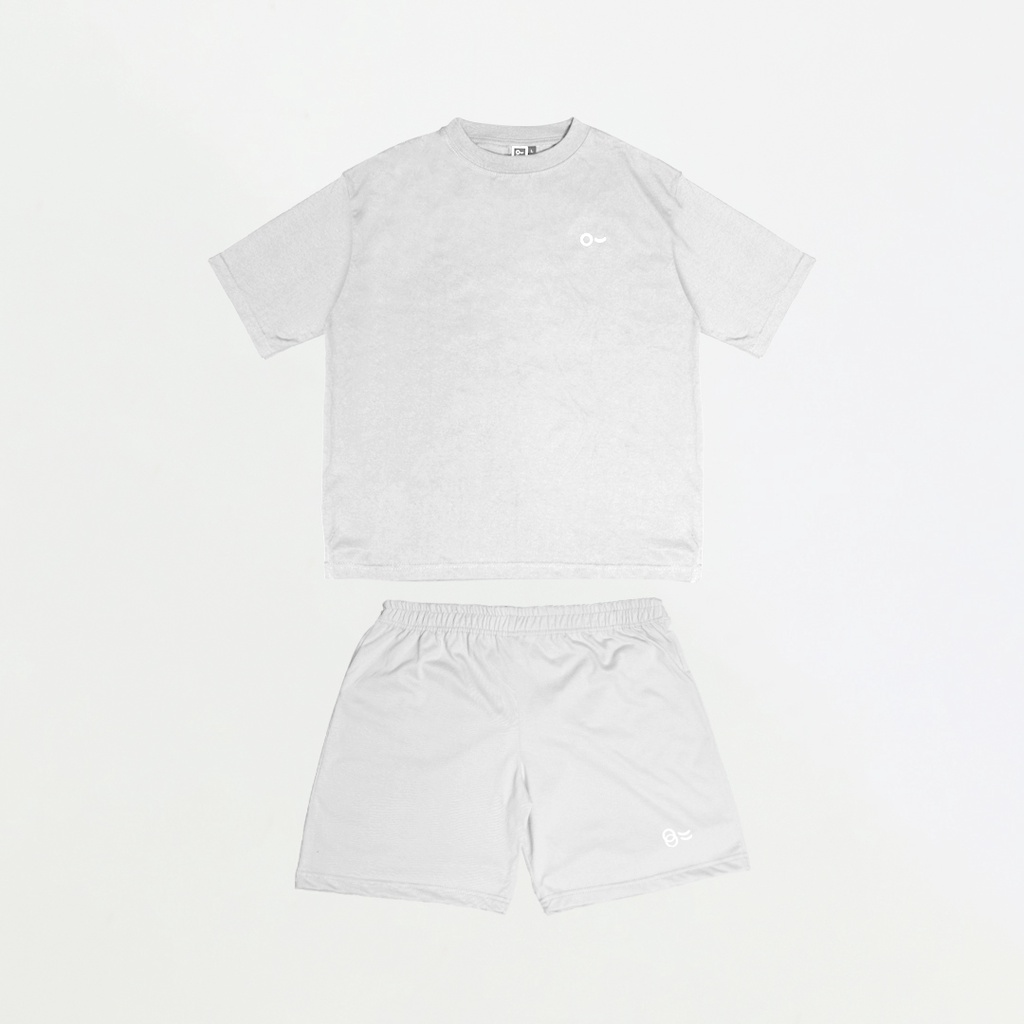 JOHNJILL - Kaos Oversize Short Sleeve &amp; Short Pants - Basic Set_
