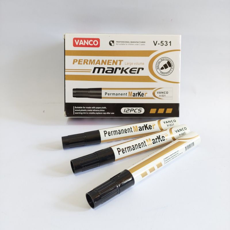 

dNoura SELUSIN ( 12 PCS ) Spidol Permanen Vanco Permanent Marker Vanco