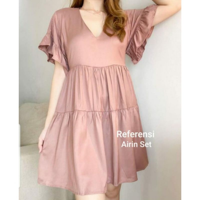 DASTER KOREA||AIRIN SET PAJAMAS PENDEK||SETCEL PENDEK||ONE SET LD 120||DASTER KEKINIAN||PIYAMA WANIT