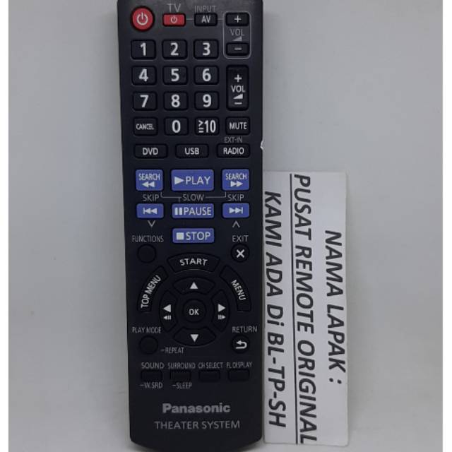 REMOTE REMOT DVD HOME THEATER PANASONIC ORIGINAL ASLI PENDEK