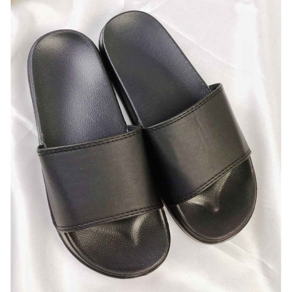 Sandal Slide Selop Karet Pria Thostee Phylon Hitam Polos pusatmode1234