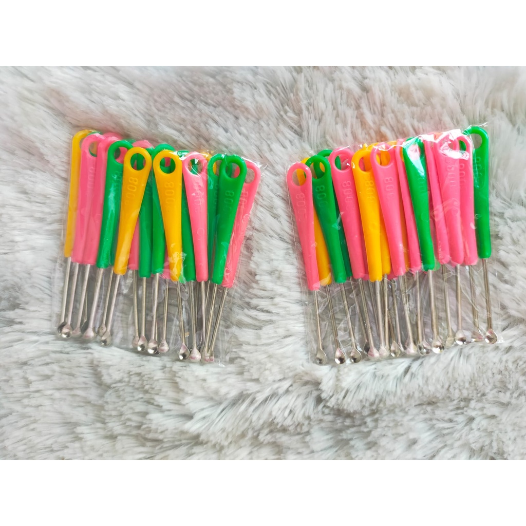 KOREK KUPING STAINLESS WARNA ISI 20 PCS