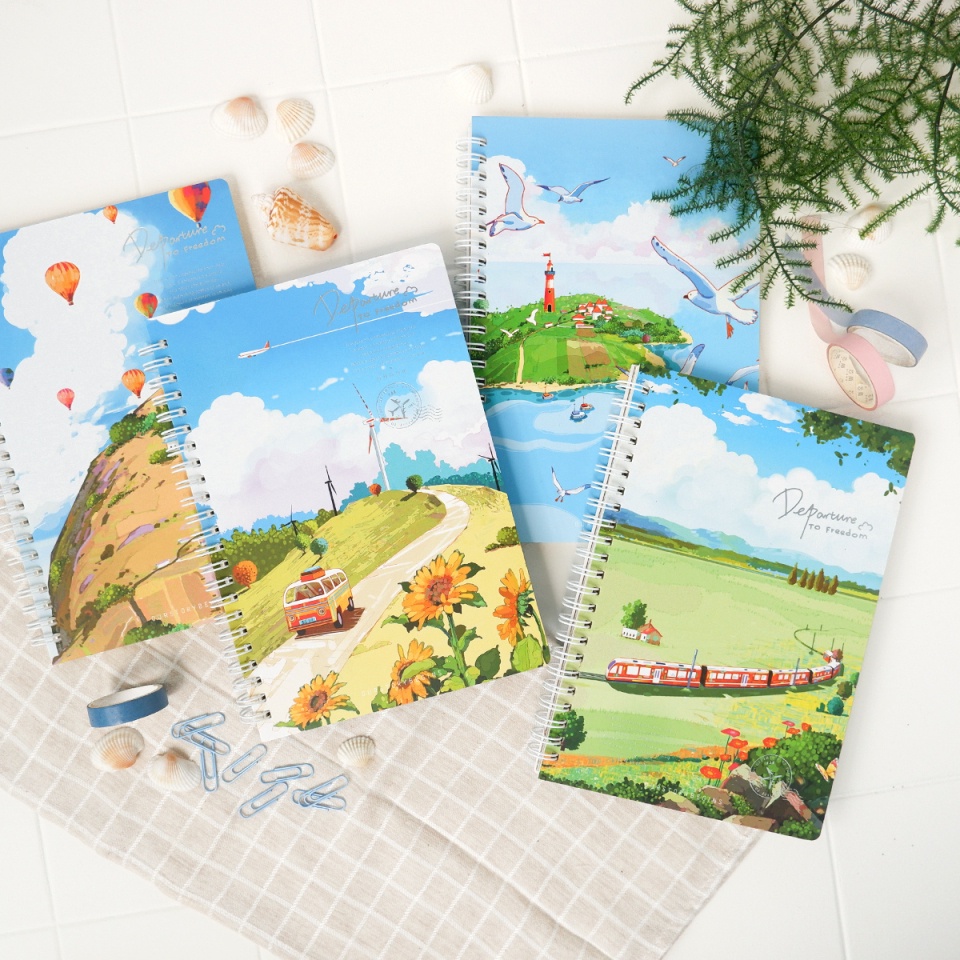 

Departure to Freedom Spiral Ruled Notebook -Buku Tulis/Buku Catatan