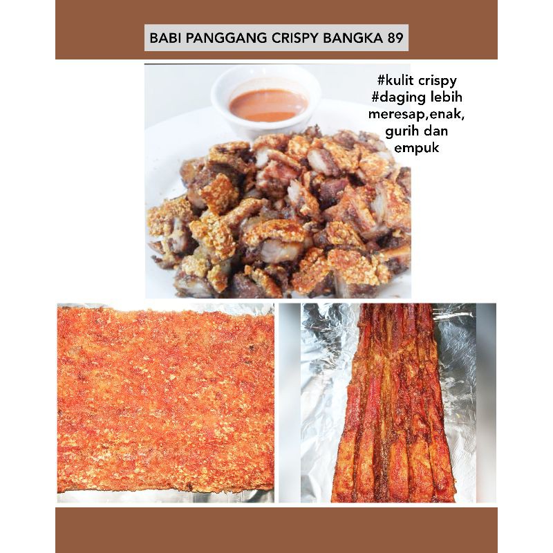 

babi panggang bangka/bapang bangka/saucu bangka/siobak crispy khas bangka 750gram