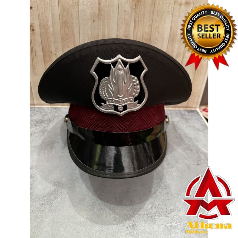 Topi Pet Security Topi Pet Satpam TopiPDH Satpam Cokelat